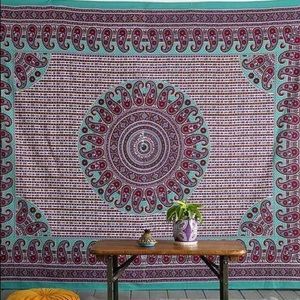 Tapestry Urban Outfitters Bold Teal Purple White